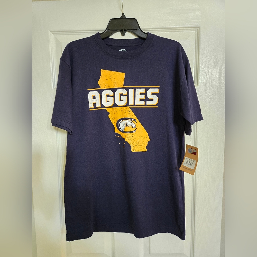 Knights Apparel Purple And Yellow UC Davis Aggies California State T Shirt Tee